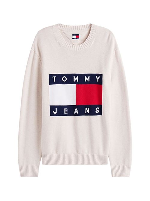 Maglioncino in cotone con bandiera Tommy Jeans | DM0DM22105AFN